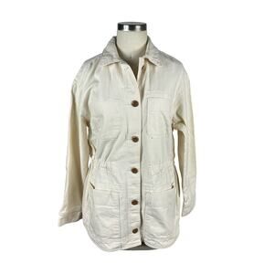 EVERLANE The Cinchable Chore Jacket Bone Cream White Size Small NWT Utility Boho